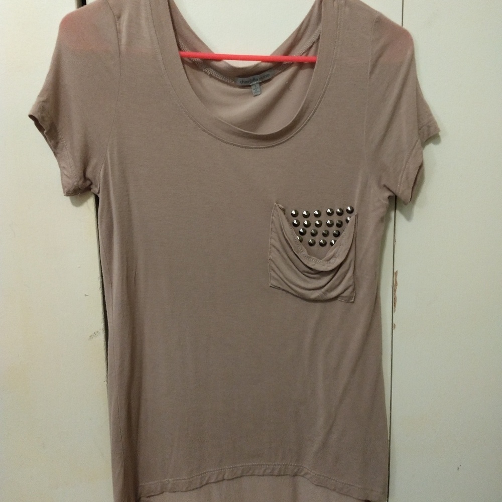 Studded pocket tee